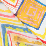 Satin De Soie Italienne Jaune Ethnique - Ribes y Casals