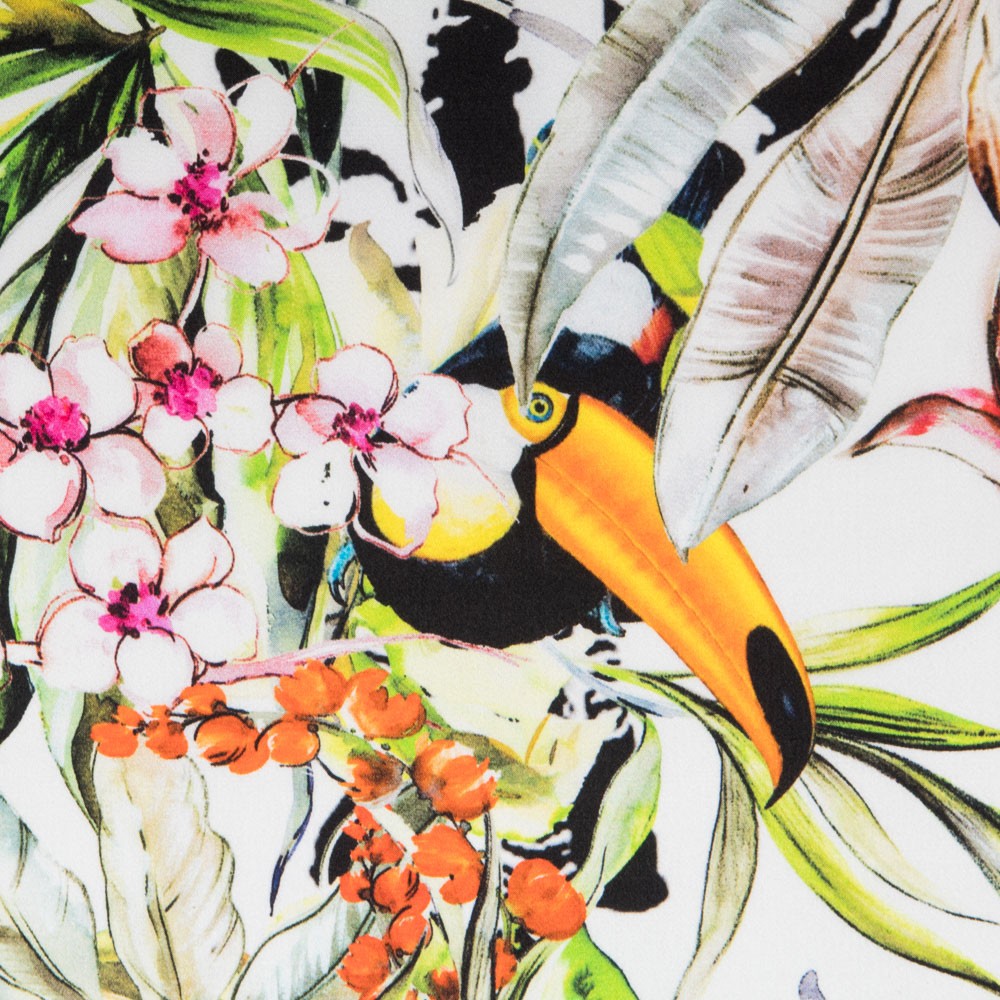 Satin De Soie Italienne Fleur Sauvage - Ribes y Casals