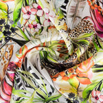 Satin De Soie Italienne Fleur Sauvage - Ribes y Casals