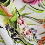 Satin De Soie Italienne Fleur Sauvage - Ribes y Casals