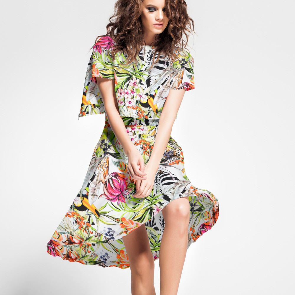 Satin De Soie Italienne Fleur Sauvage - Ribes y Casals