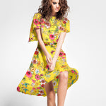 Satin De Soie Italienne Jaune Tropical - Ribes y Casals