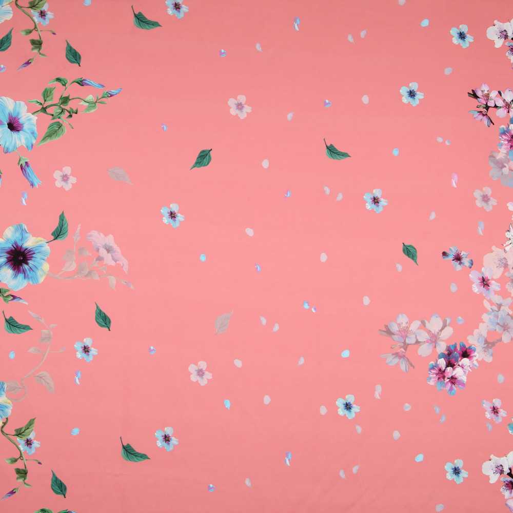 Satin Shanghaï Corail - Ribes y Casals