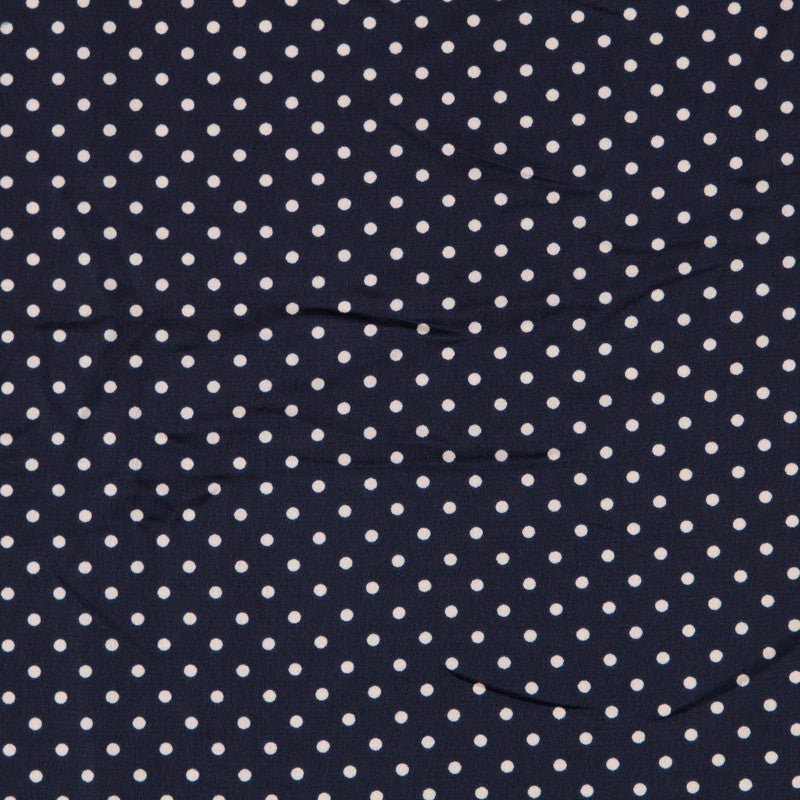 Satin Petits Pois Fond marine - Ribes y Casals