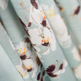 Satin Fleur Vert Deau - Ribes y Casals