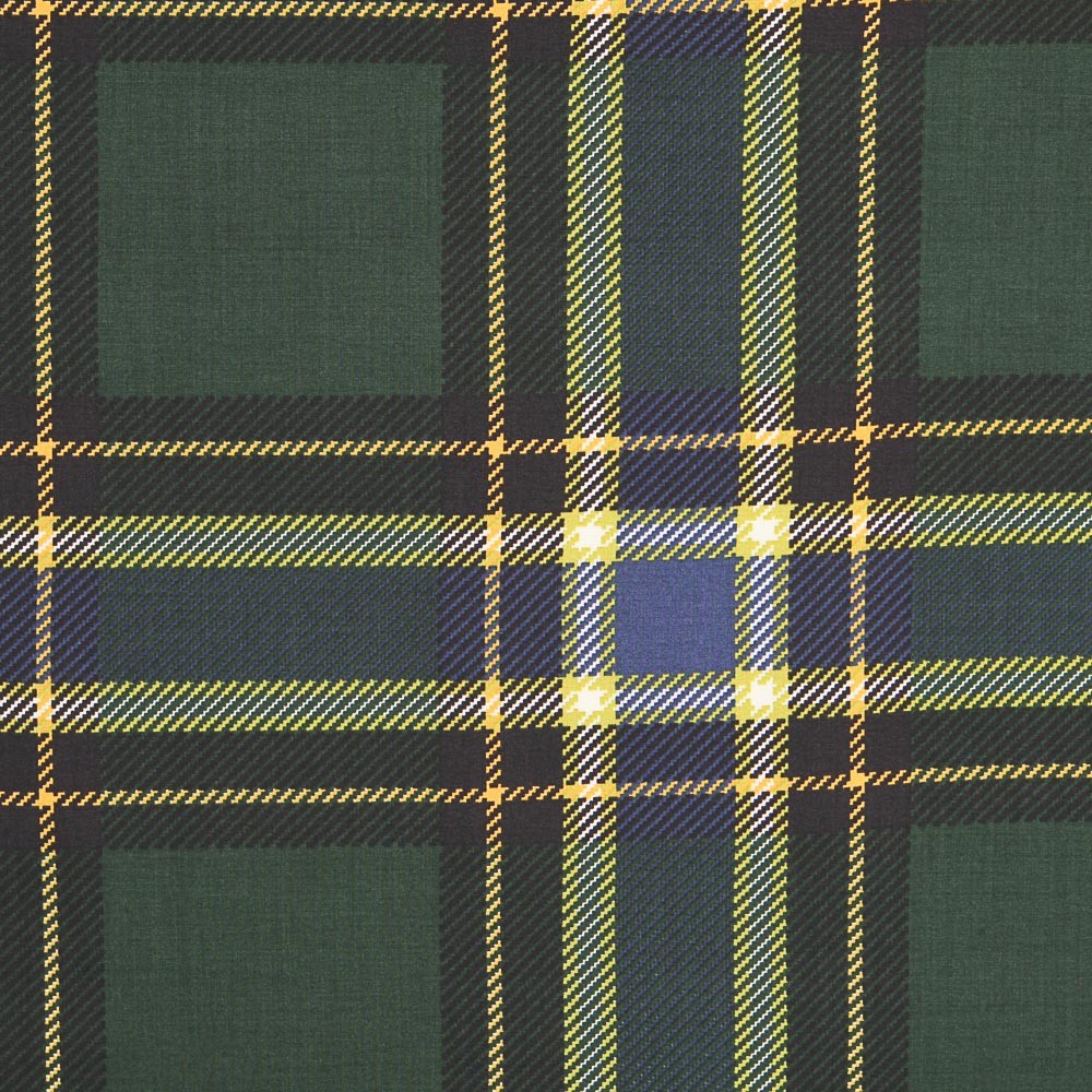 Satin Viscose Écossais Vert - Ribes y Casals