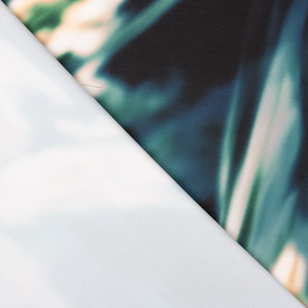 Satin Polyester Dégradé Vert Foncé - Ribes y Casals