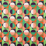 Satén Estampado Geométrico Verde - Ribes y Casals