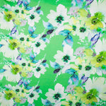 Satin imprimé vert Elonor - Ribes y Casals