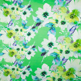 Satin imprimé vert Elonor - Ribes y Casals