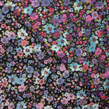 Tissu Satin Polyester Multifleurs Rouge - Ribes y Casals