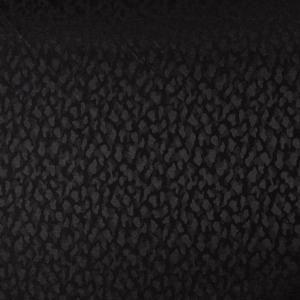 Satin Jacquard Viscose Noir - Ribes y Casals