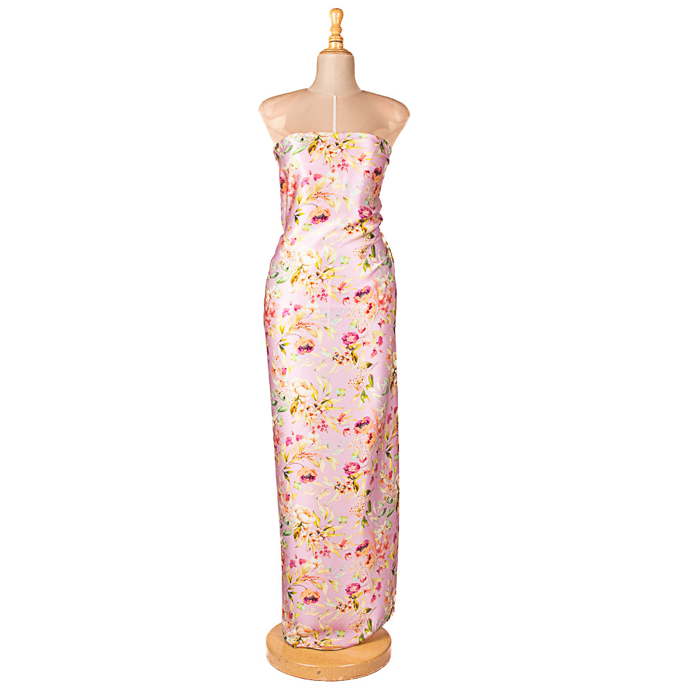 Satin de Soie Naturelle Crémone Magenta - Ribes y Casals