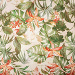 Satin de polyester imprimé d'orchidées tropicales - Ribes y Casals