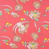 Mousseline Polyester Fleur Framboise - Ribes y Casals