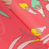 Mousseline Polyester Fleur Framboise - Ribes y Casals