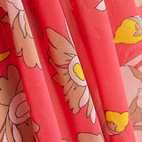 Mousseline Polyester Fleur Framboise - Ribes y Casals