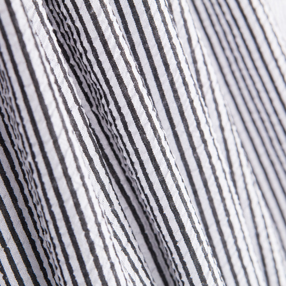 Tissu Seersucker Rayé Marengo - Ribes y Casals