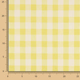 Coton Seersucker Maxi Check Jaune - Ribes y Casals