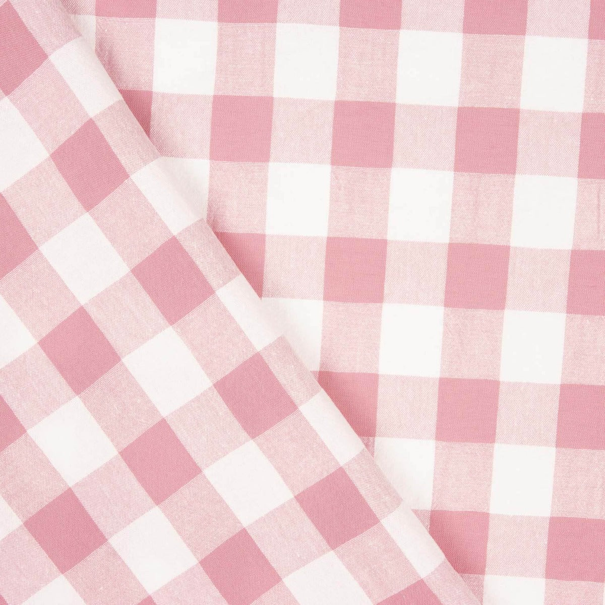 Coton Seersucker Maxi Check Rose - Ribes y Casals