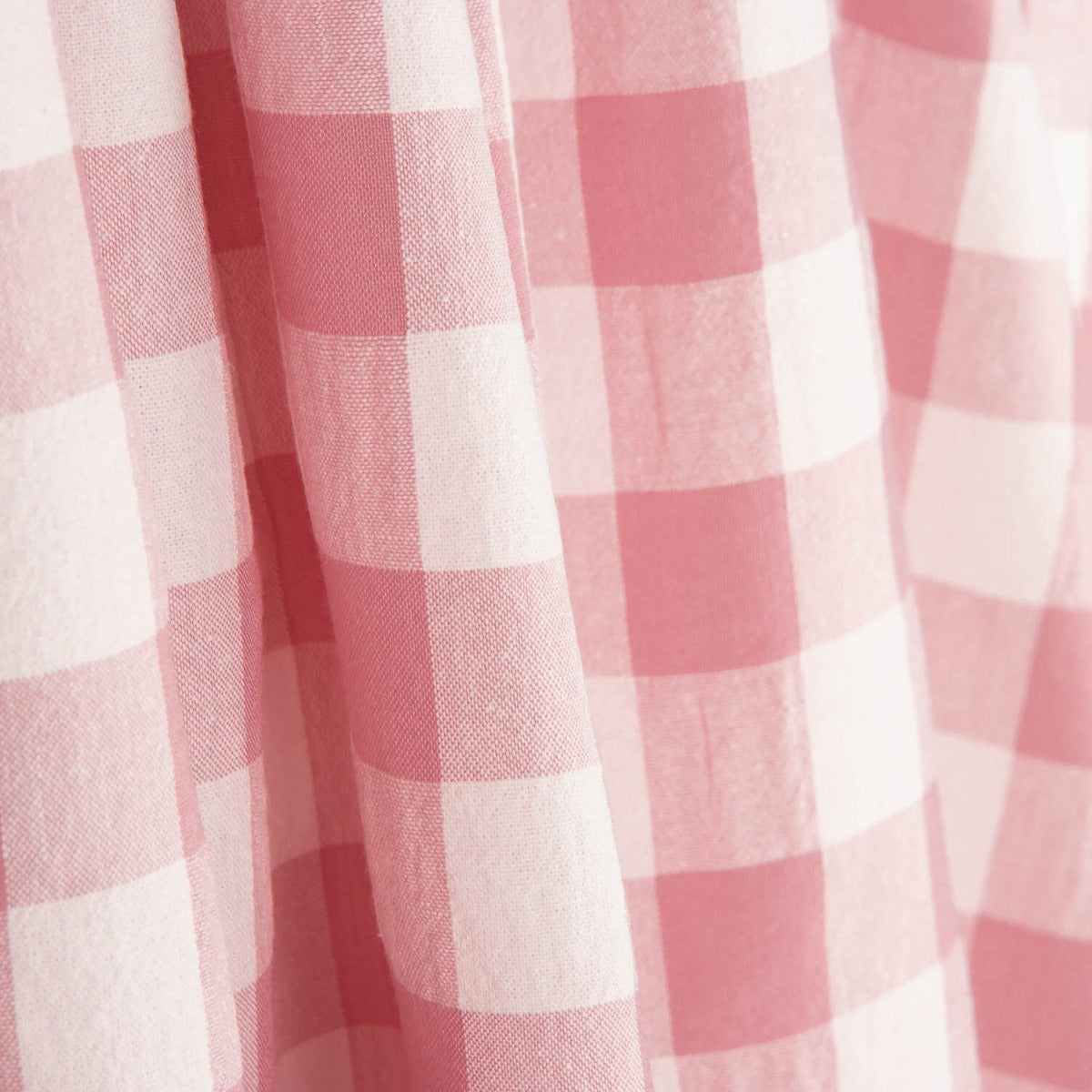 Coton Seersucker Maxi Check Rose - Ribes y Casals