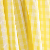 Seersucker Tencel à carreaux maxi jaune - Ribes y Casals