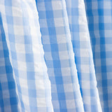 Seersucker Tencel Carreaux Maxi Bleu - Ribes y Casals