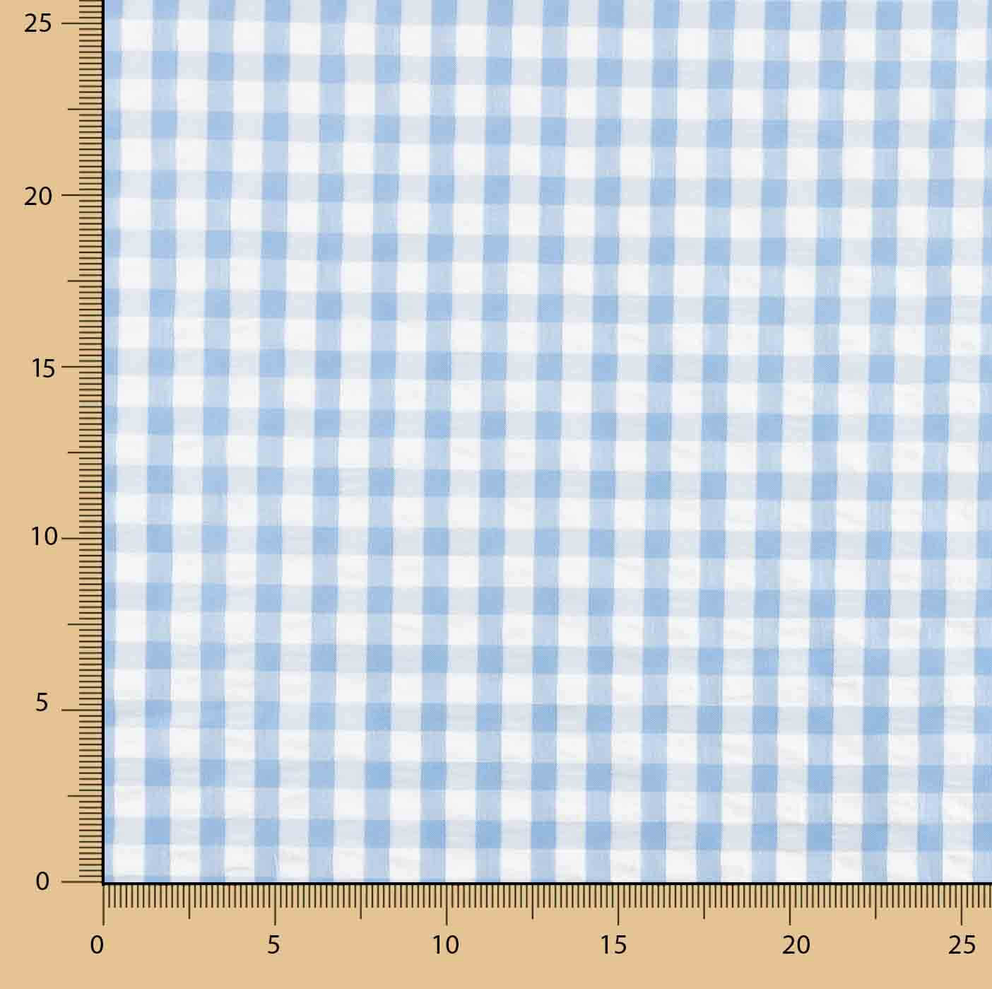 Seersucker Tencel Carreaux Maxi Bleu - Ribes y Casals