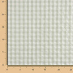 Seersucker Tencel Carreaux Maxi Vert - Ribes y Casals