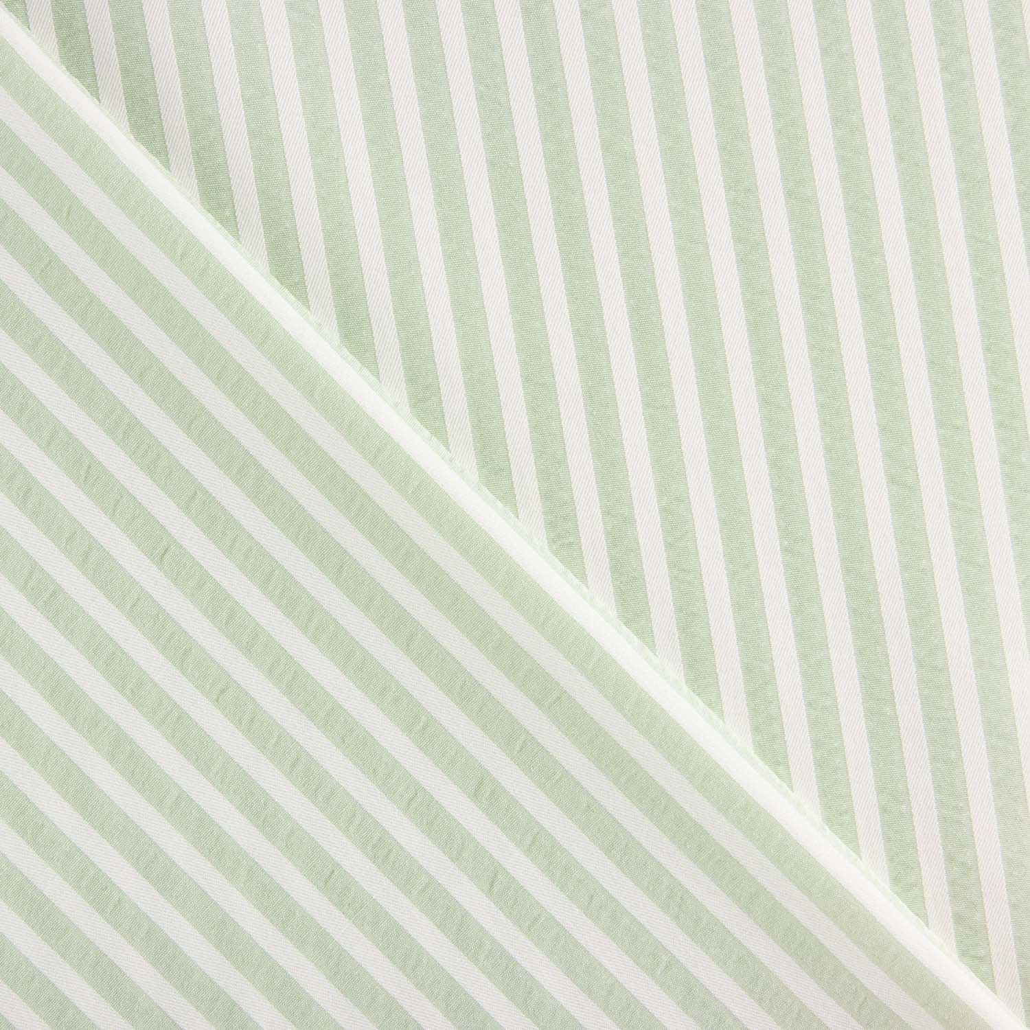 Seersucker Tencel Rayures Vert - Ribes y Casals