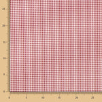 Coton seersucker à petits carreaux bordeaux - Ribes y Casals