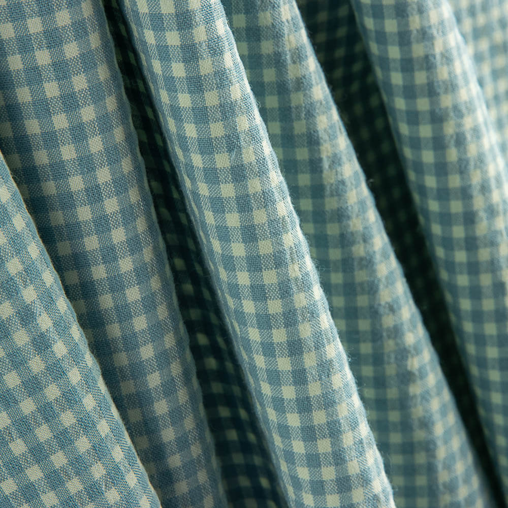 Mini Carré Coton Seersucker Vert Aqua - Ribes y Casals