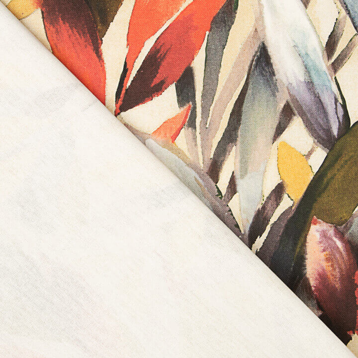 Toile de coton imprimée « Jungle » aquarelle terracotta - Ribes y Casals