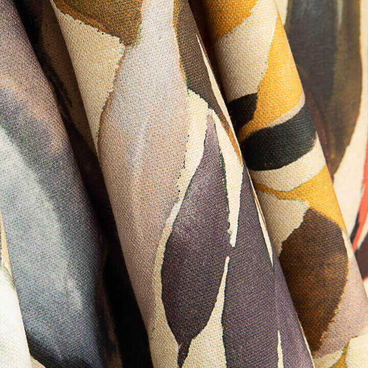 Toile de coton imprimée « Jungle » aquarelle terracotta - Ribes y Casals