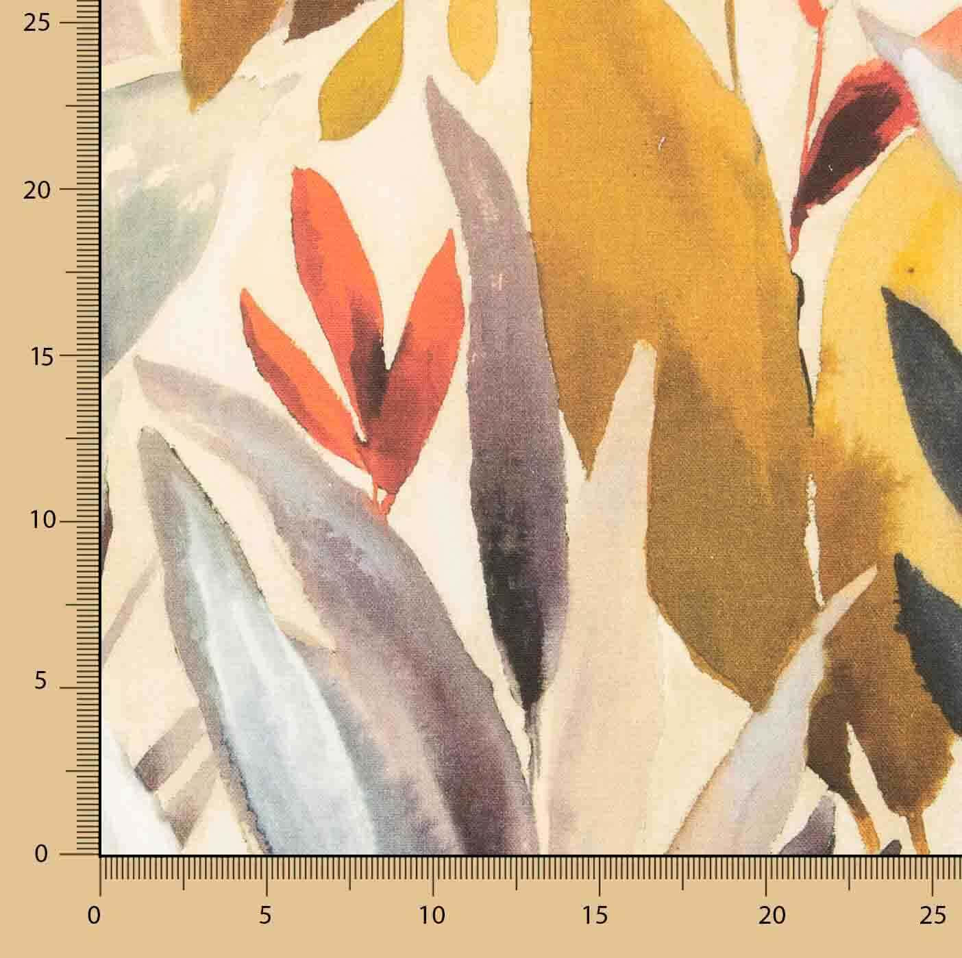 Toile de coton imprimée « Jungle » aquarelle terracotta - Ribes y Casals
