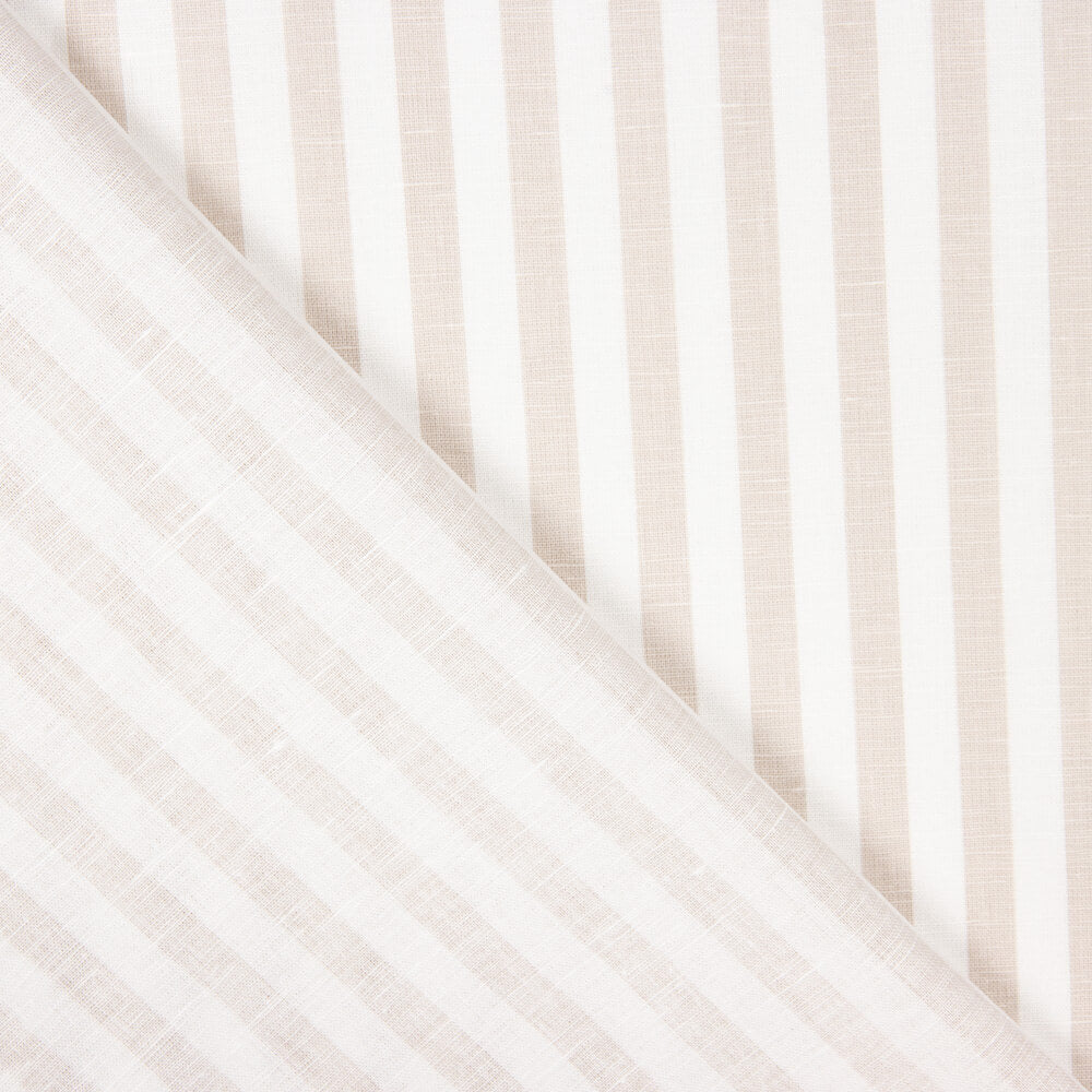 Tissu Semi-Transparent Rayures Beige - Ribes y Casals