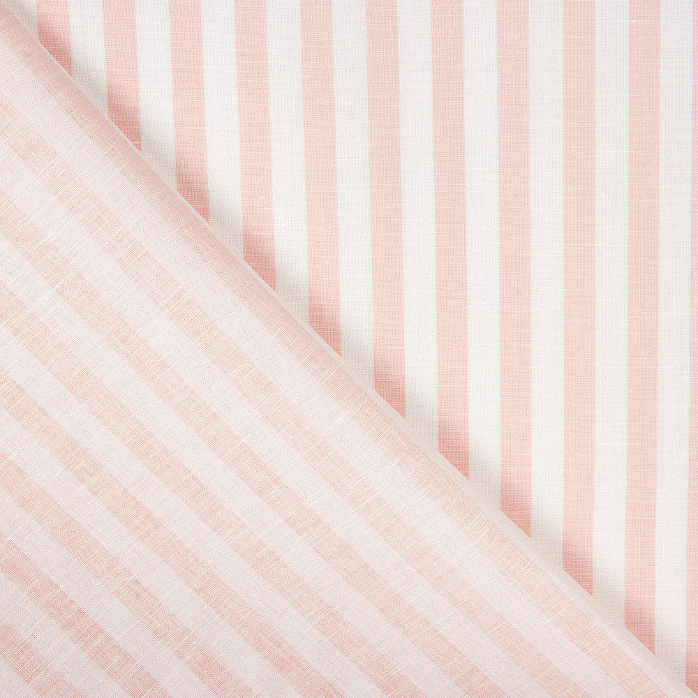 Tissu Semi-Transparent Rayé Rose Clair - Ribes y Casals