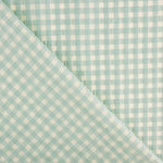 Seersucker de coton à carreaux verts - Ribes y Casals