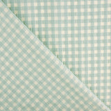 Seersucker de coton à carreaux verts - Ribes y Casals