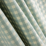 Seersucker de coton à carreaux verts - Ribes y Casals