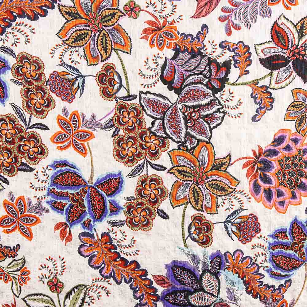 Seersucker Maxi Flores - Ribes y Casals