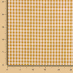 Coton Seersucker à carreaux ocre - Ribes y Casals