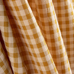 Coton Seersucker à carreaux ocre - Ribes y Casals