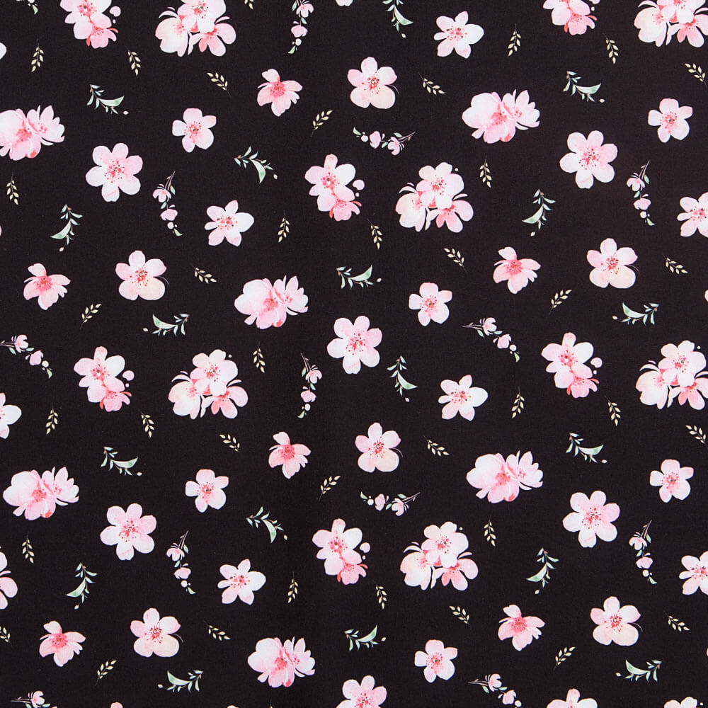 Oeko-Tex® Soft Shell Marguerites Noir - Ribes y Casals