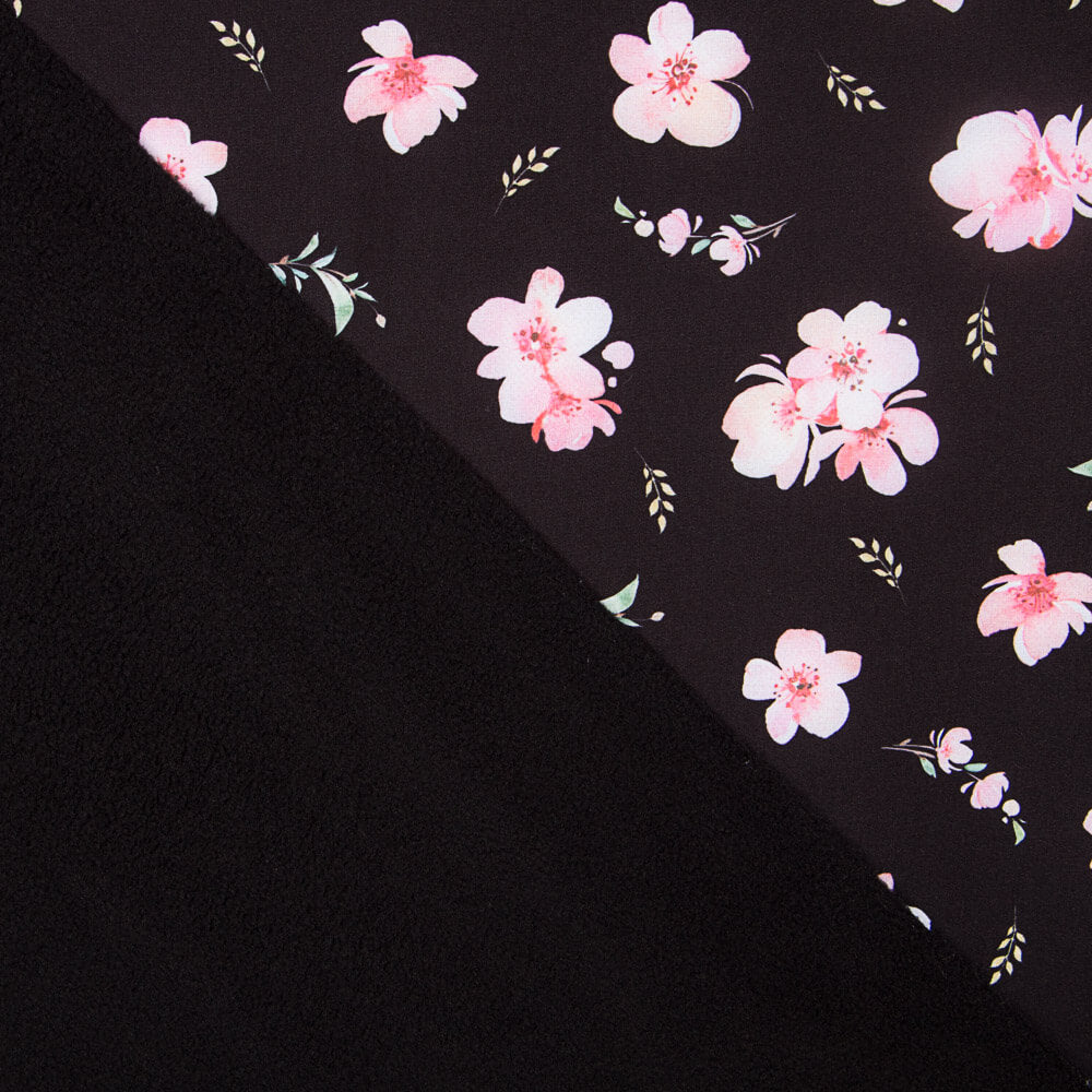 Oeko-Tex® Soft Shell Marguerites Noir - Ribes y Casals