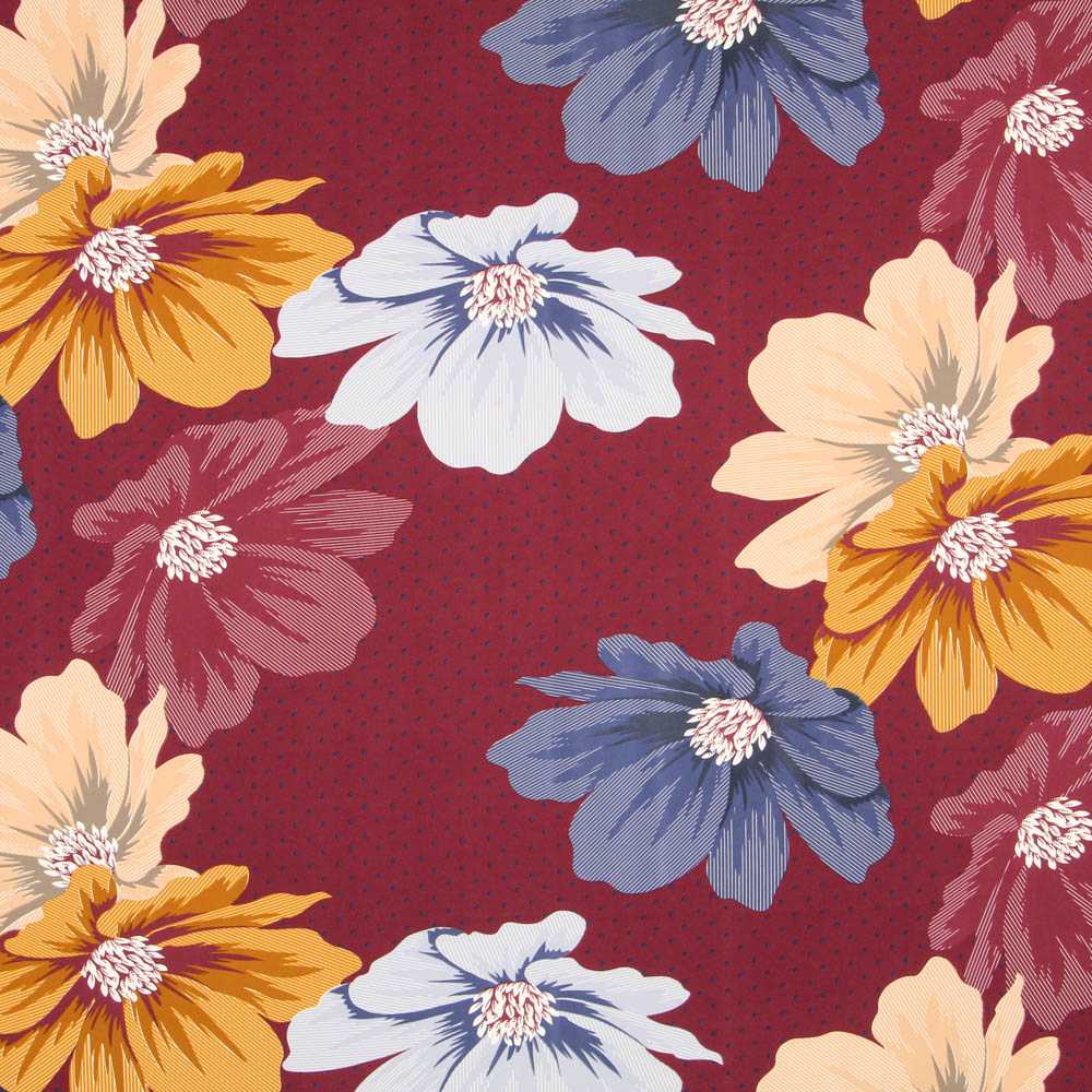 Spandex Floral Bordeaux - Ribes y Casals