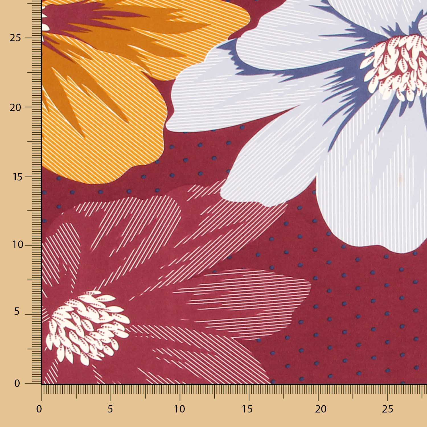 Spandex Floral Bordeaux - Ribes y Casals