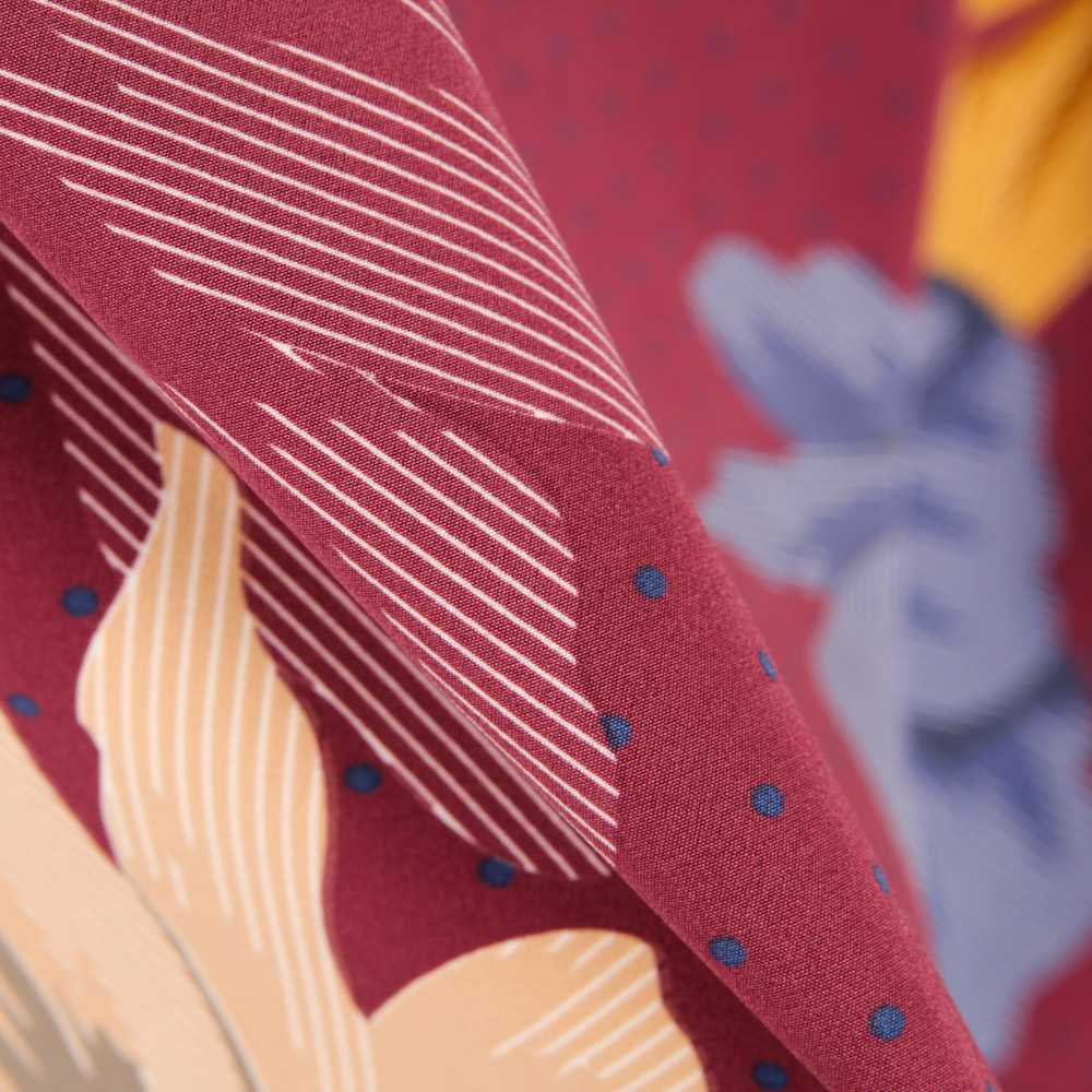 Spandex Floral Bordeaux - Ribes y Casals