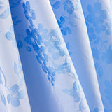 Taffetas Jacquard Fleurs Bleu - Ribes y Casals