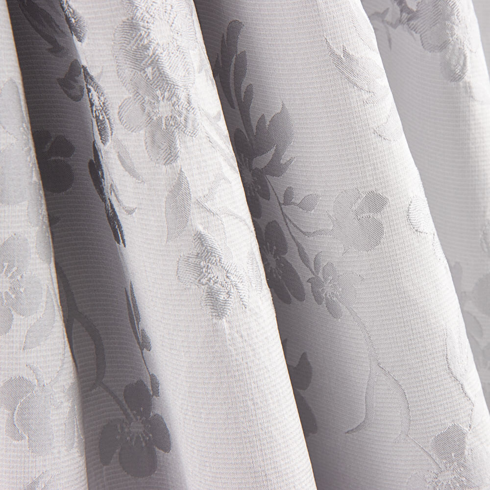 Jacquard Taffetas Fleurs Gris - Ribes y Casals